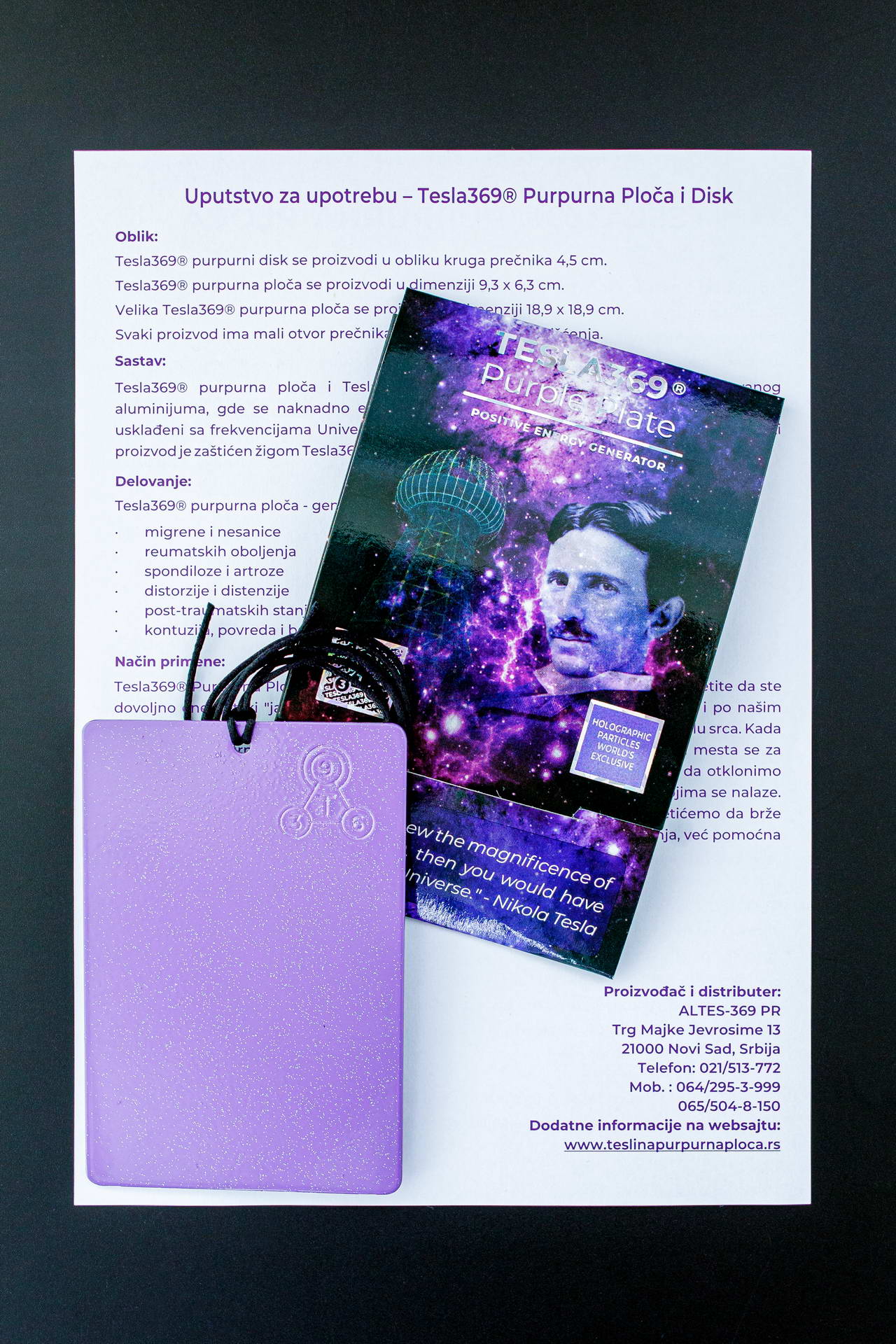 Tesla369® Purpur Platte Tesla369® Purpur Platte